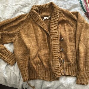 Misha and Puff saltwater cardigan bronze wool medium